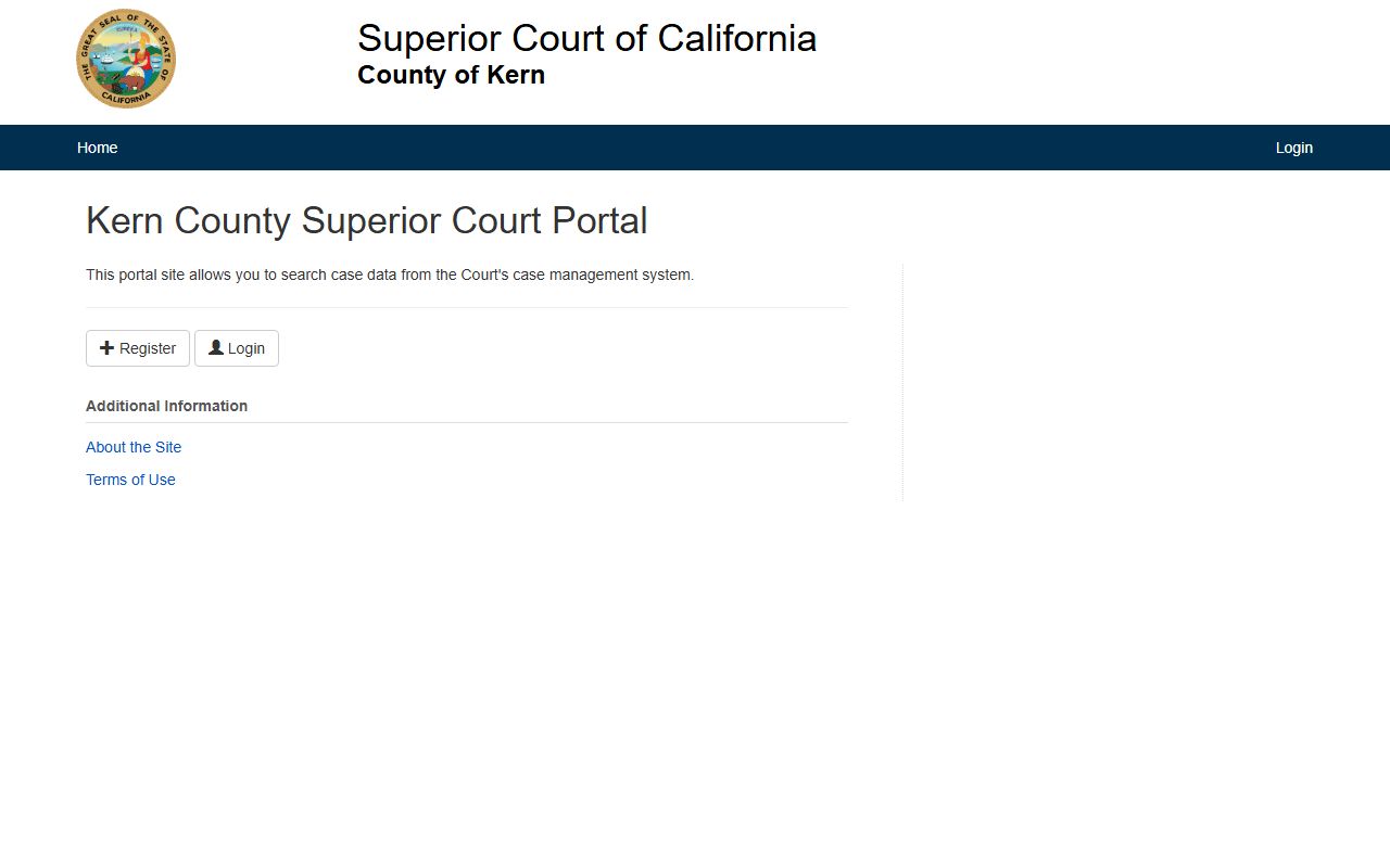 Kern County court case information search for criminal records