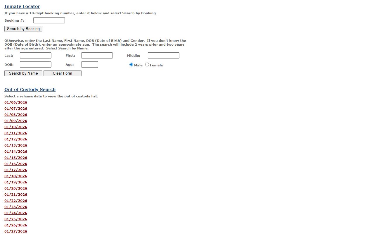 San Bernardino County Sheriff inmate booking search criminal records